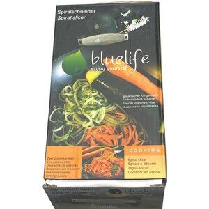 bluelife spiral shredder black use for julienne vegetable strip 2 sizes READ NEW